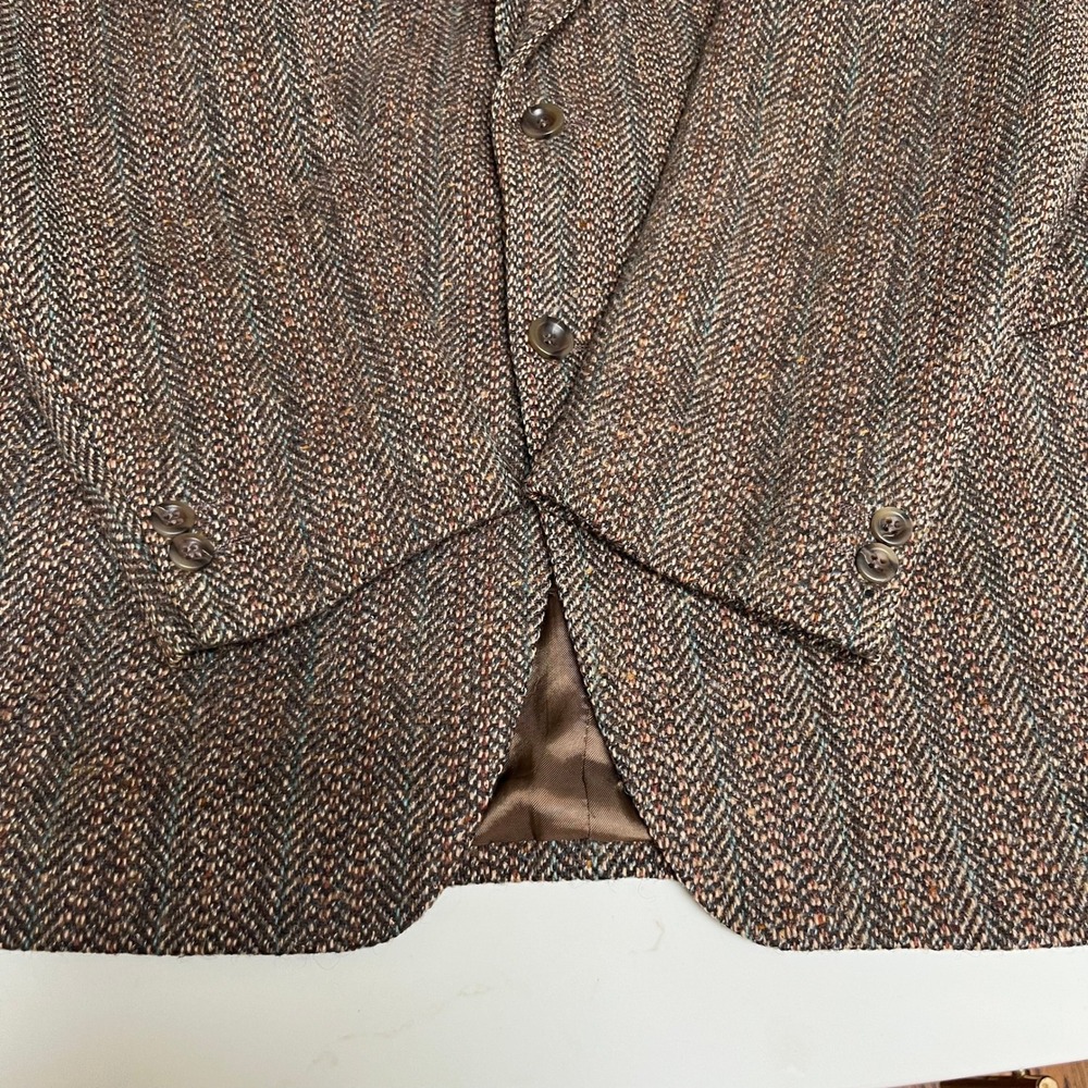 Kevin & Howlin VTG Brown Tweed Blazer Men Two Button Wool Sport Coat 44L Ireland - Picture 3 of 15